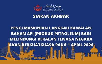 Pengemaskinian Langkah Kawalan Bahan Api (Produk Petroleum) BagiMelindungi Bekalan Tenaga Negara Akan Berkuatkuasa Pada 1 April 2026